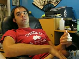 Energetic Tadpole huge self-facial hot dark dude